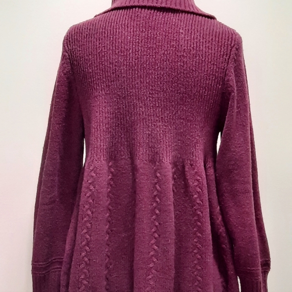 Caslon Burgundy Cardigan Sweater, Petite XL - Picture 2 of 5